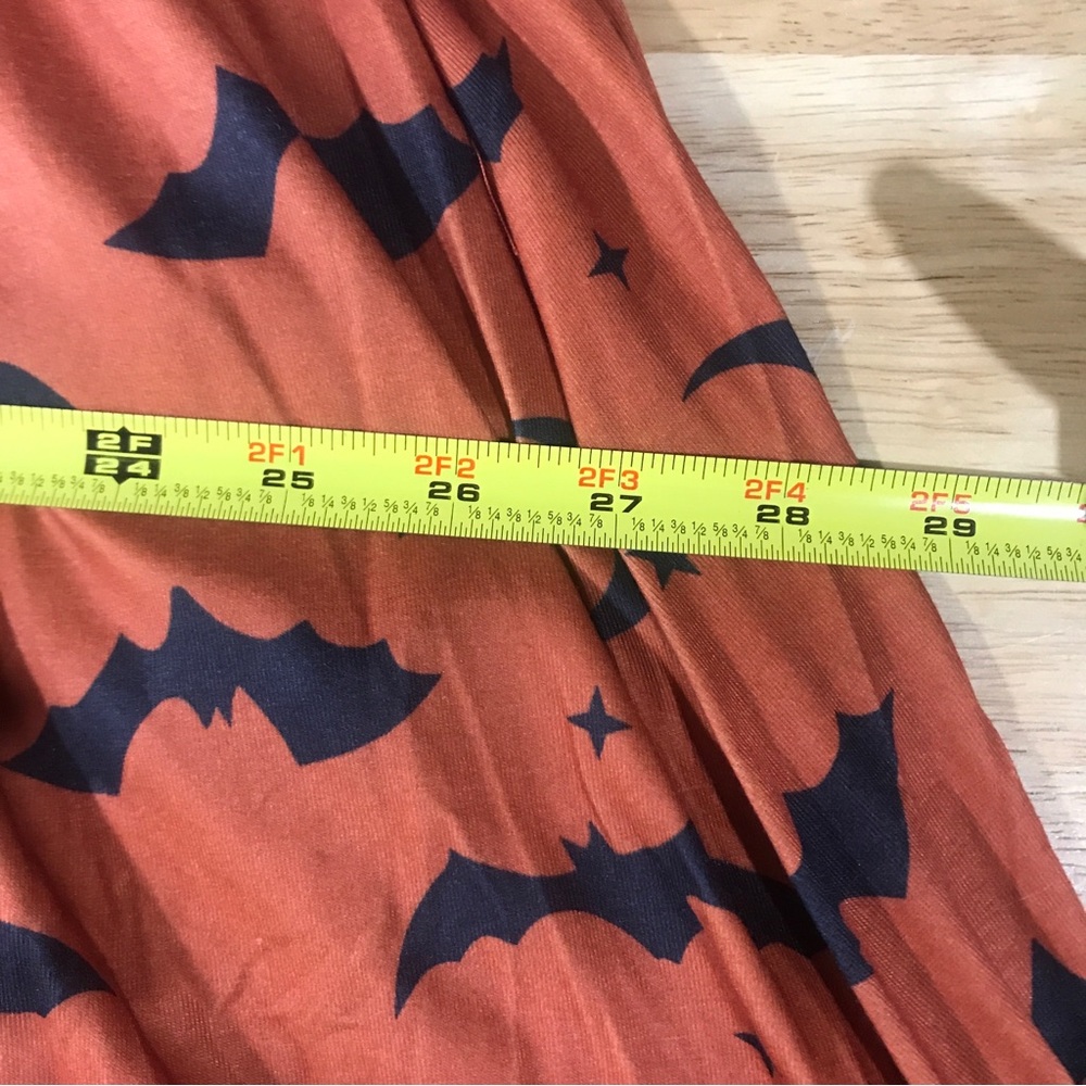 Bloom Chic Women’s 14/16 Large Orange Bat Print Pocket Square Neck Dress New! - Picture 15 of 16